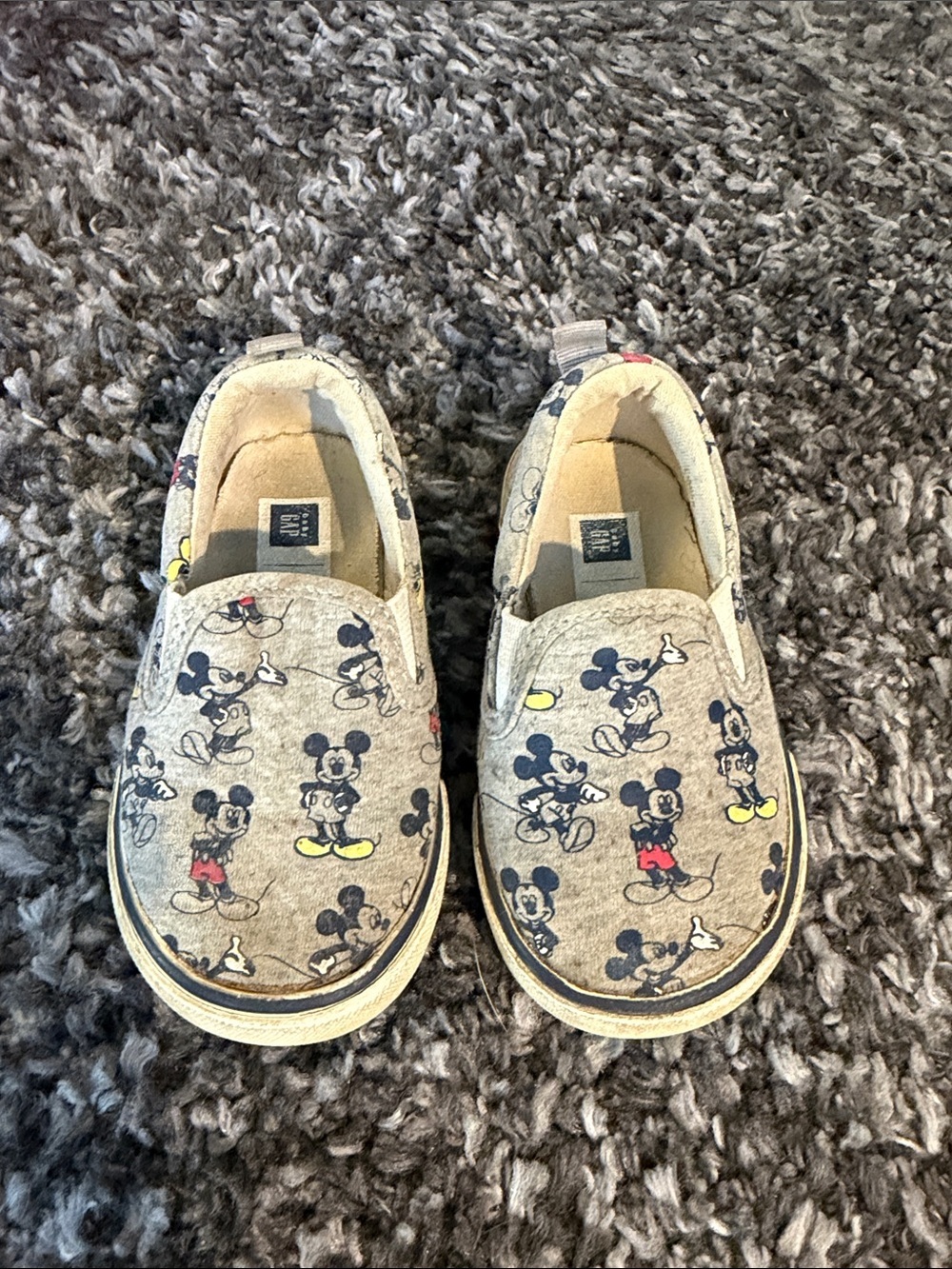 Kids Slip-On Mickey Mouse Canvas Shoes 5 Toddler